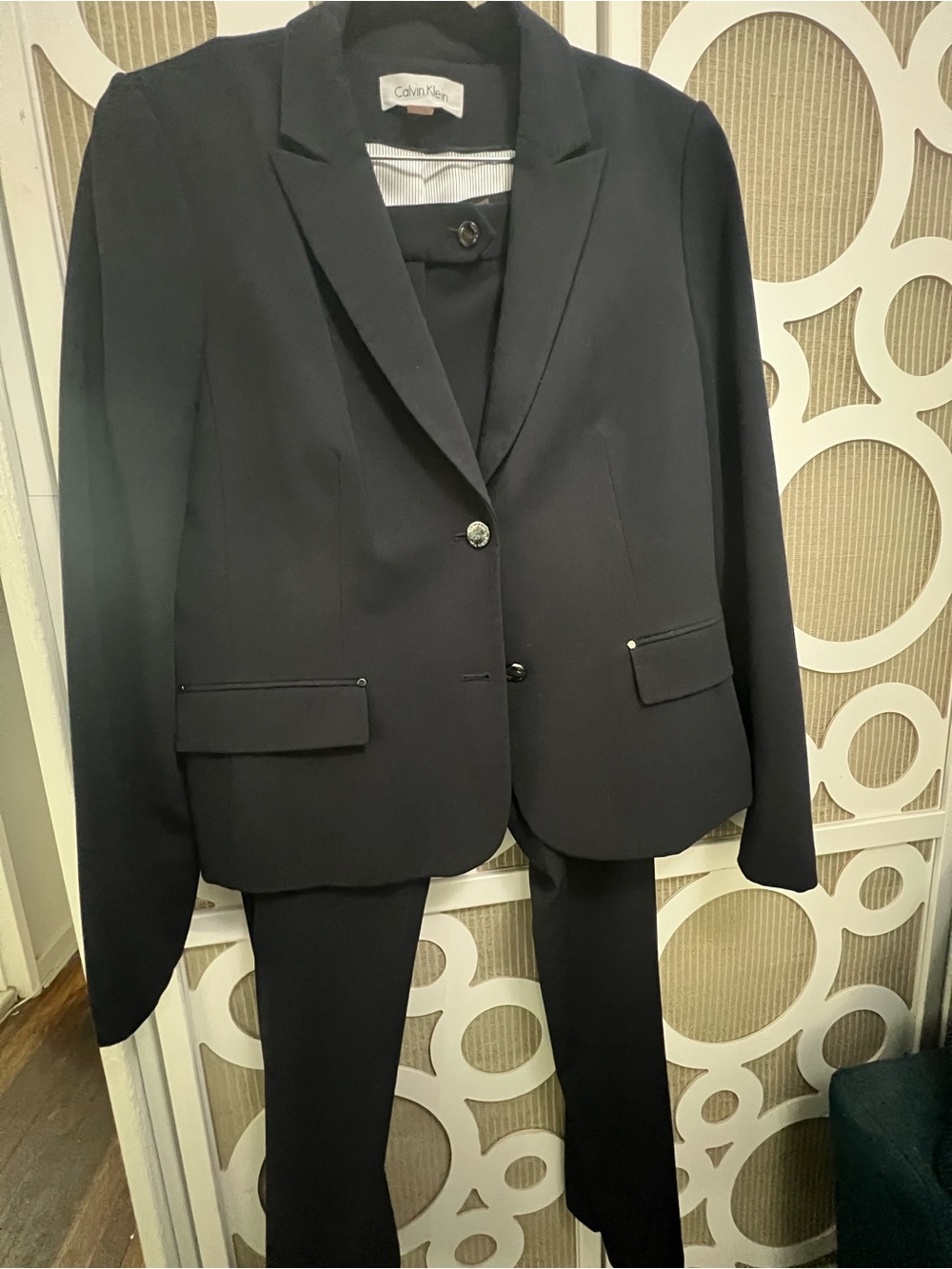 2 piece Calvin Klein Women’s Navy-Black Suit, size 14